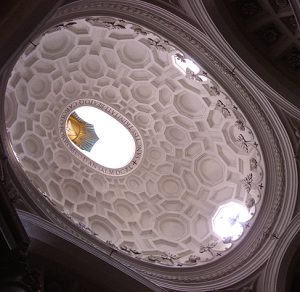 Dome of church from the inside